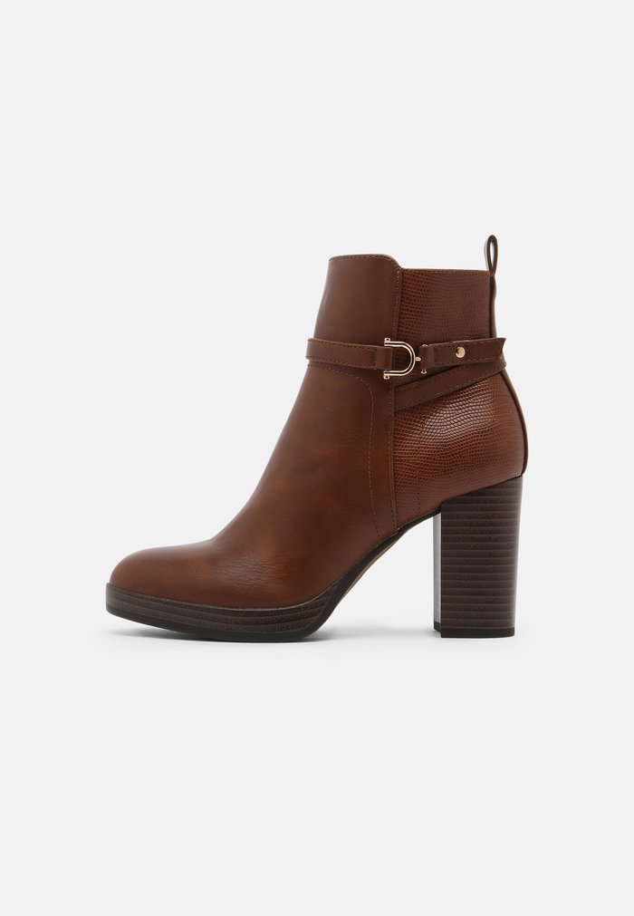 Bottines Anna Field Classiche Block heel Zip UP Marron Femme | GGM-7679374